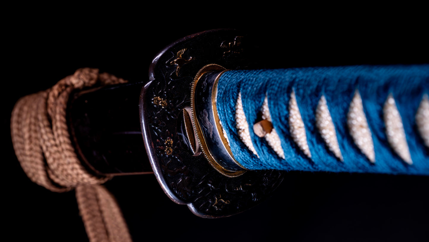 Épée Katana japonaise antique signée ōshū Takata ju Fujiwara Yoshiyuki - Hozon 