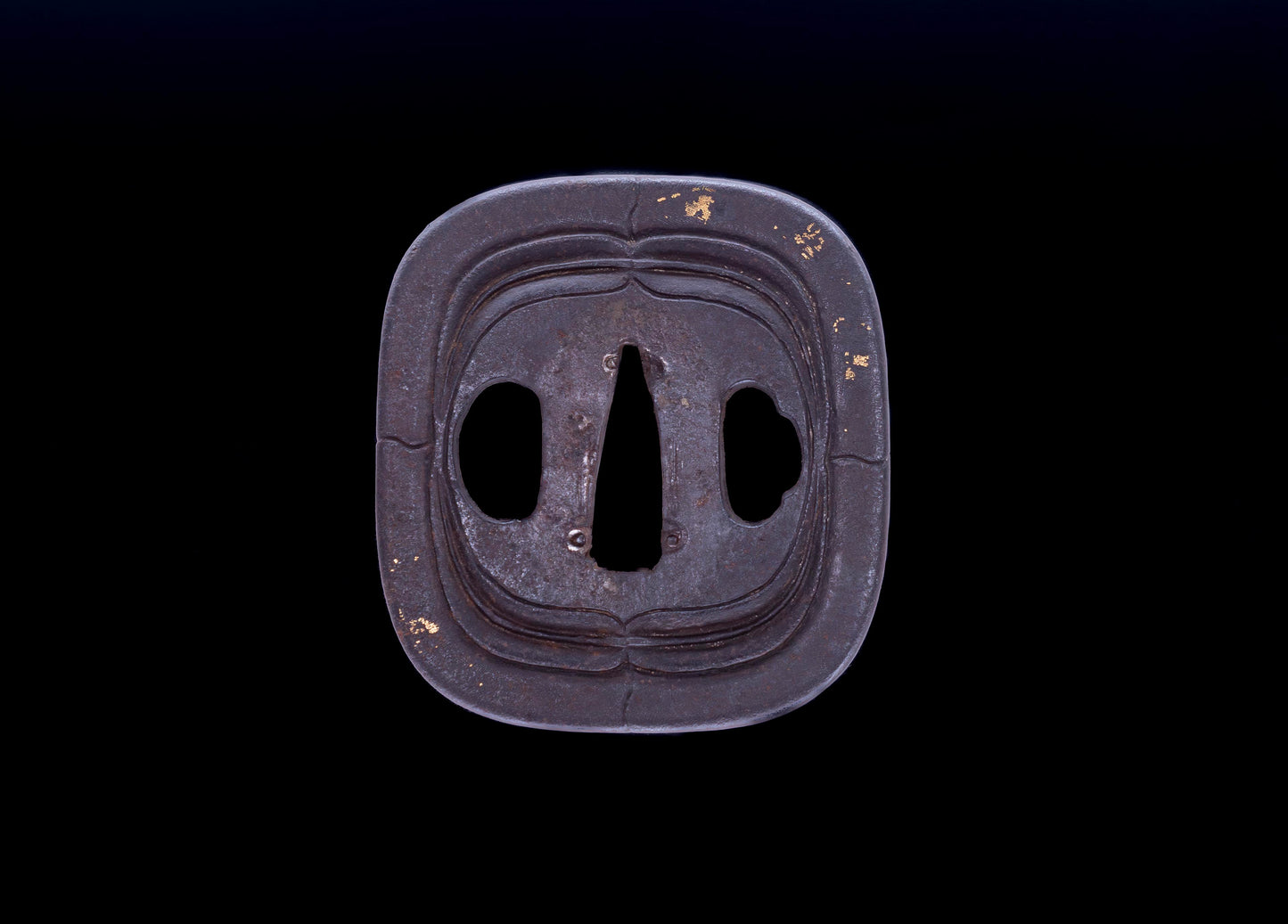 Antique Japanese Katana Rounded Kakugata Tsuba - Late Muromachi