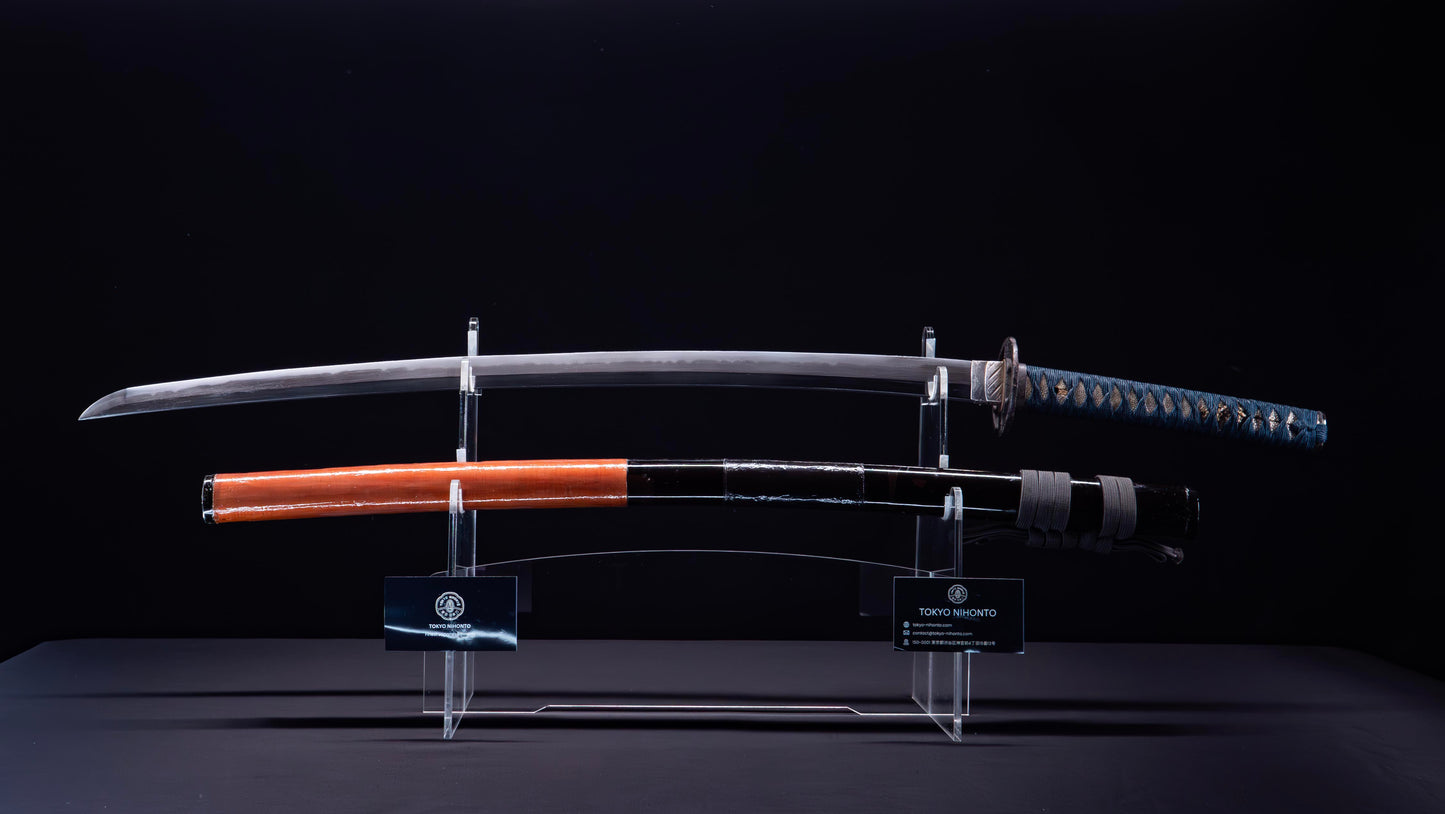 Antique Japanese Katana Sword with Iron Sukashi & Koshirae