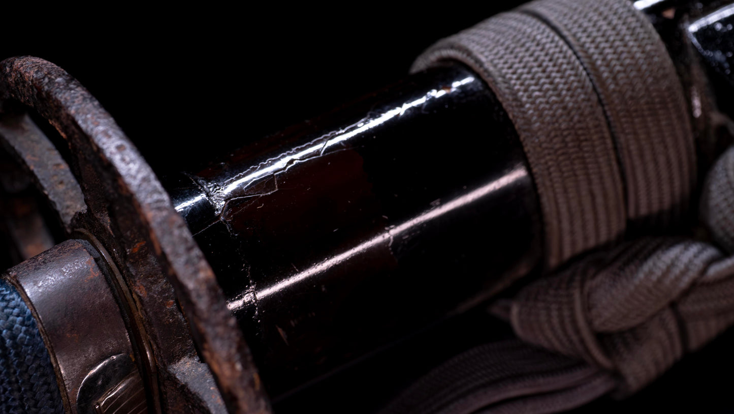 Antique Japanese Katana Sword with Iron Sukashi & Koshirae