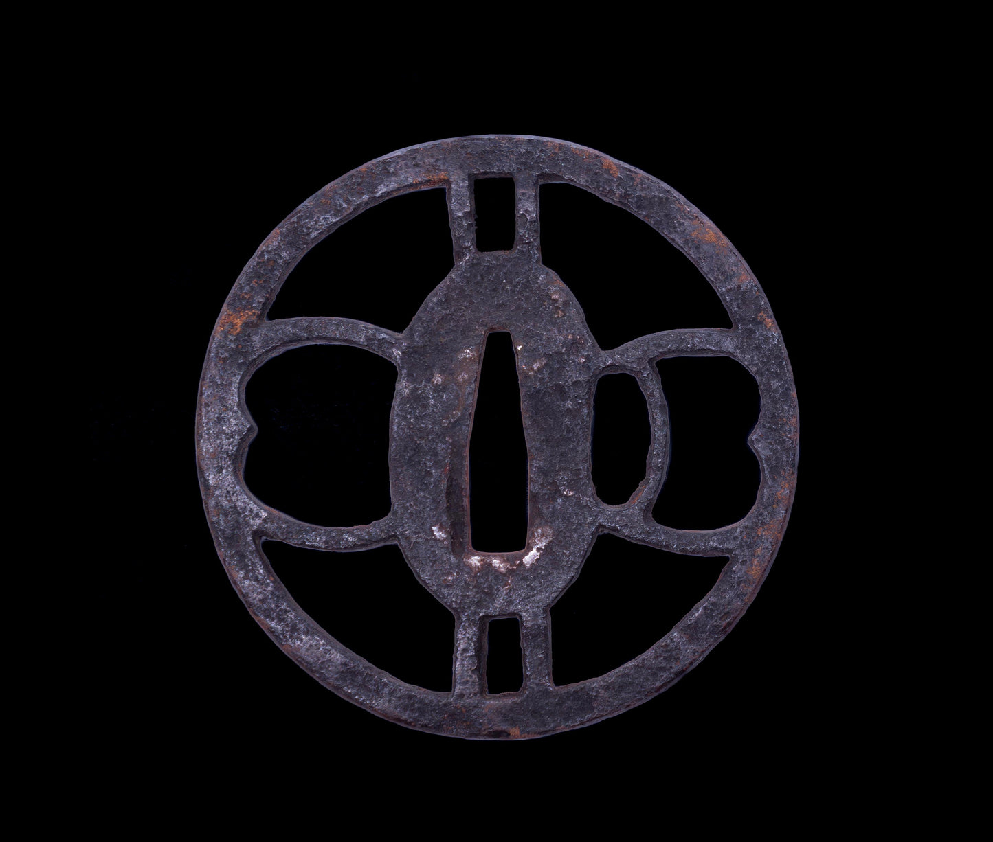 Antique Japanese Katana Sword with Iron Sukashi & Koshirae