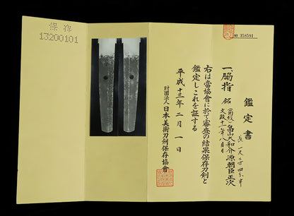 Wakizashi NBTHK autografato da Hatakeyama Masamitsu, Periodo Edo