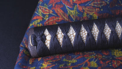 Antique Japanese Katana by Tango no Kami Fujiwara Kanemichi with Imperial Kikumon, Suguha Hamon and Gold-Inlaid Tsuba - NBTHK Hozon